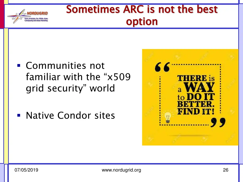 sometimes arc is not the best option