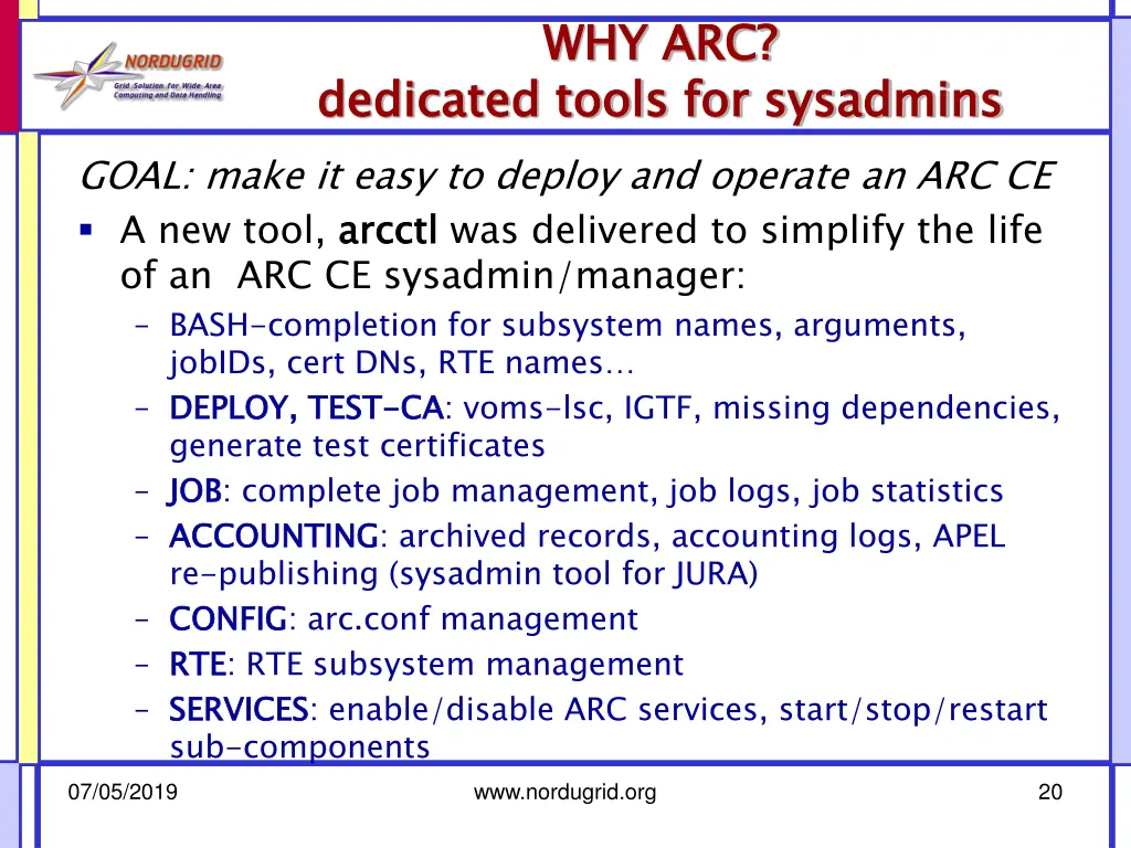 why arc 1