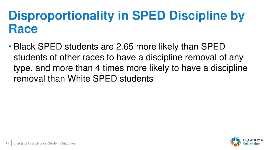 disproportionality in sped discipline by race