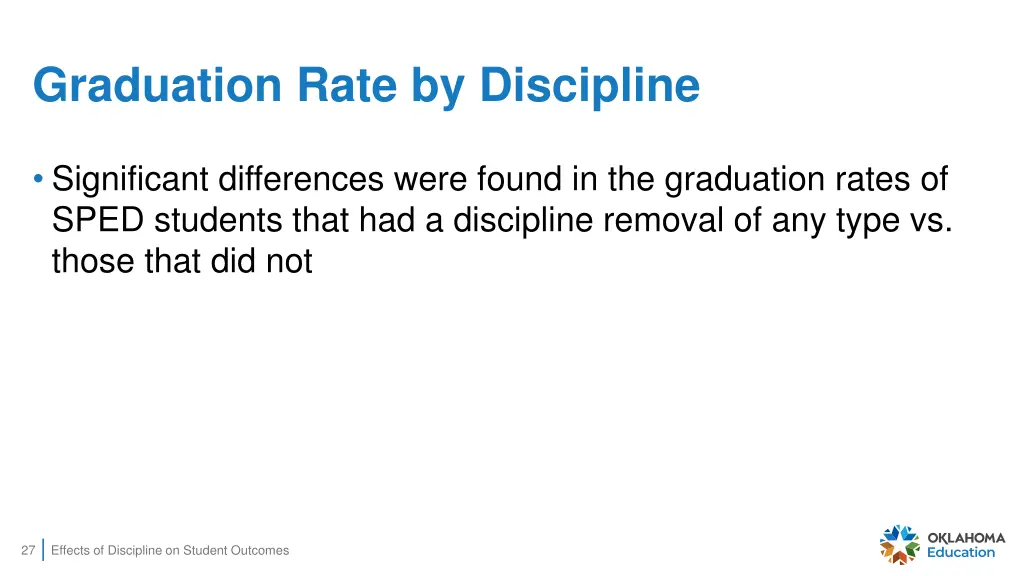 graduation rate by discipline