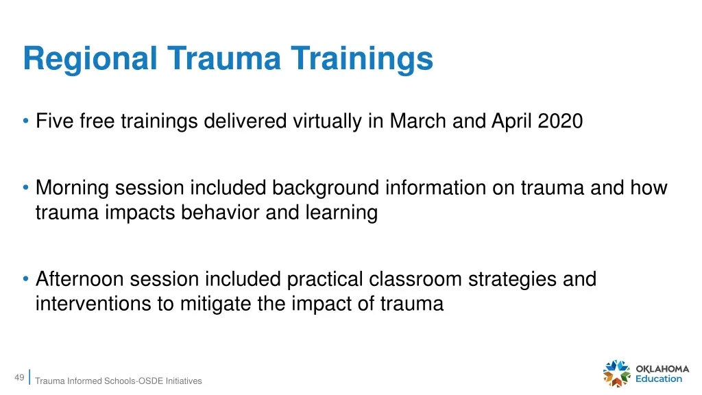 regional trauma trainings