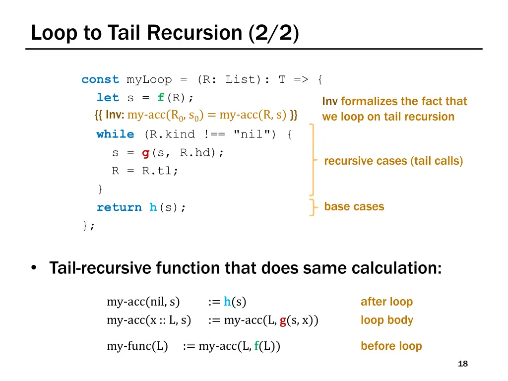 loop to tail recursion 2 2