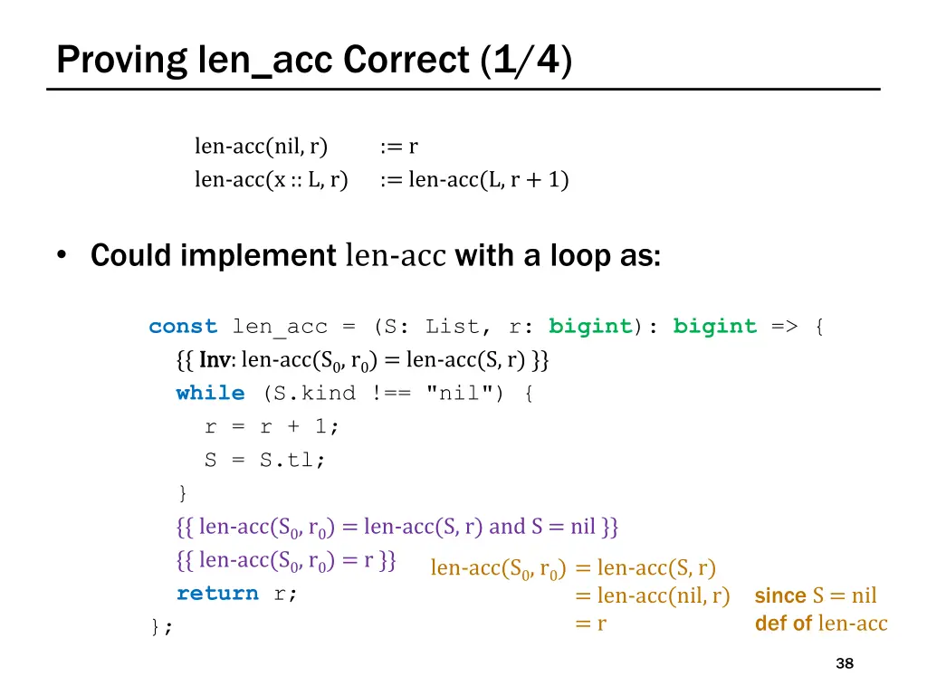 proving len acc correct 1 4