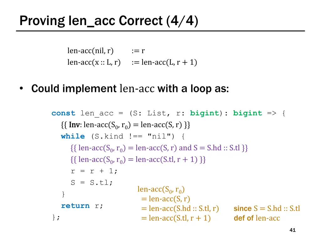 proving len acc correct 4 4