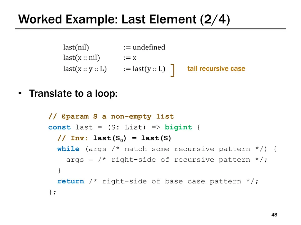 worked example last element 2 4