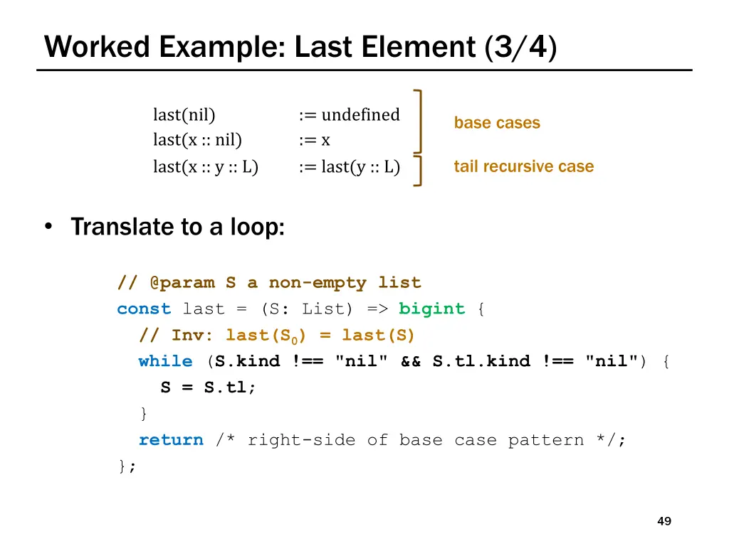 worked example last element 3 4