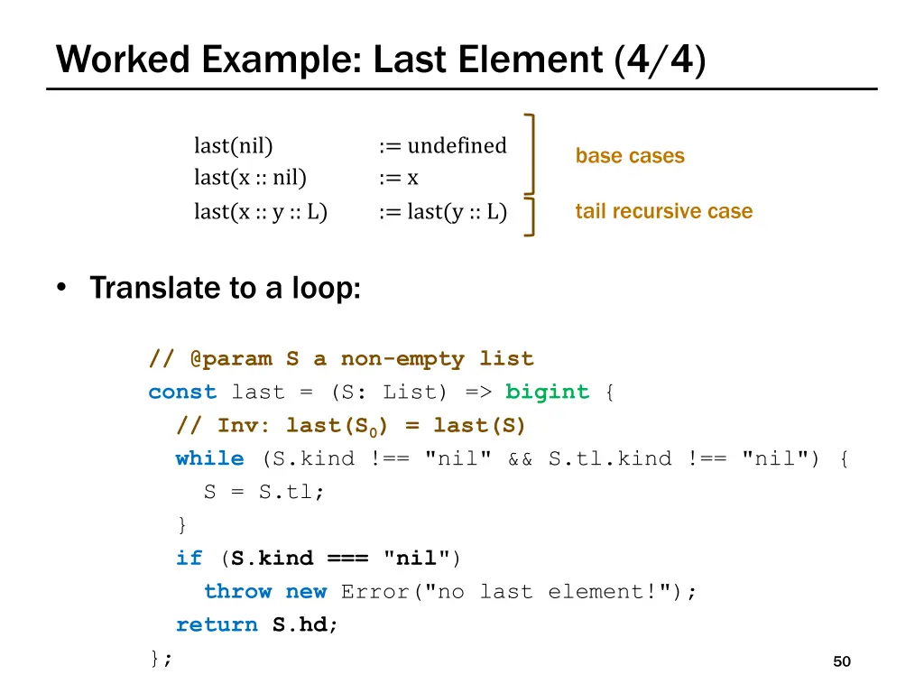 worked example last element 4 4