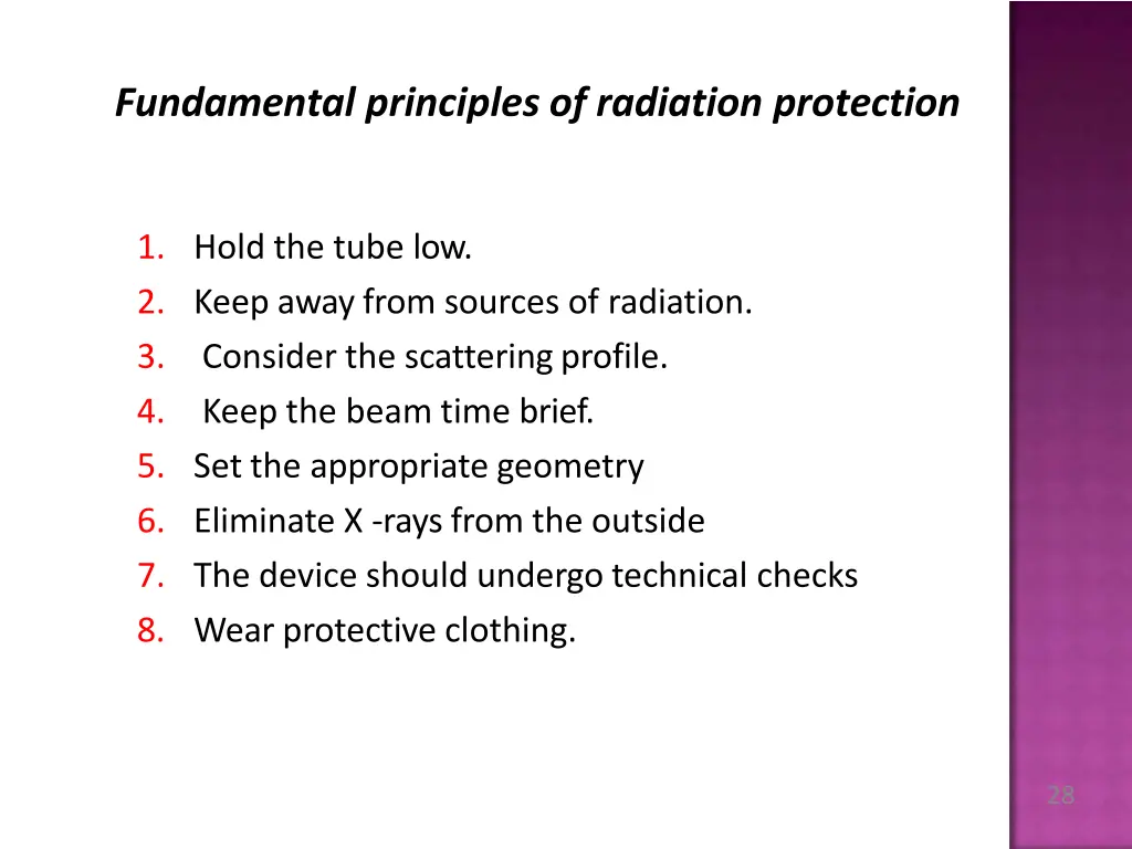 fundamental principles of radiation protection