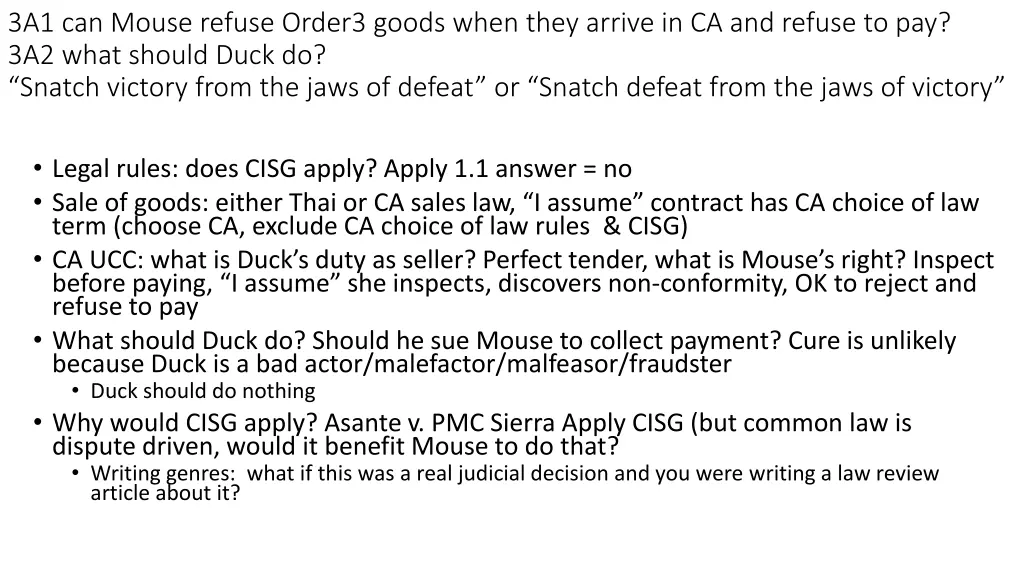3a1 can mouse refuse order3 goods when they
