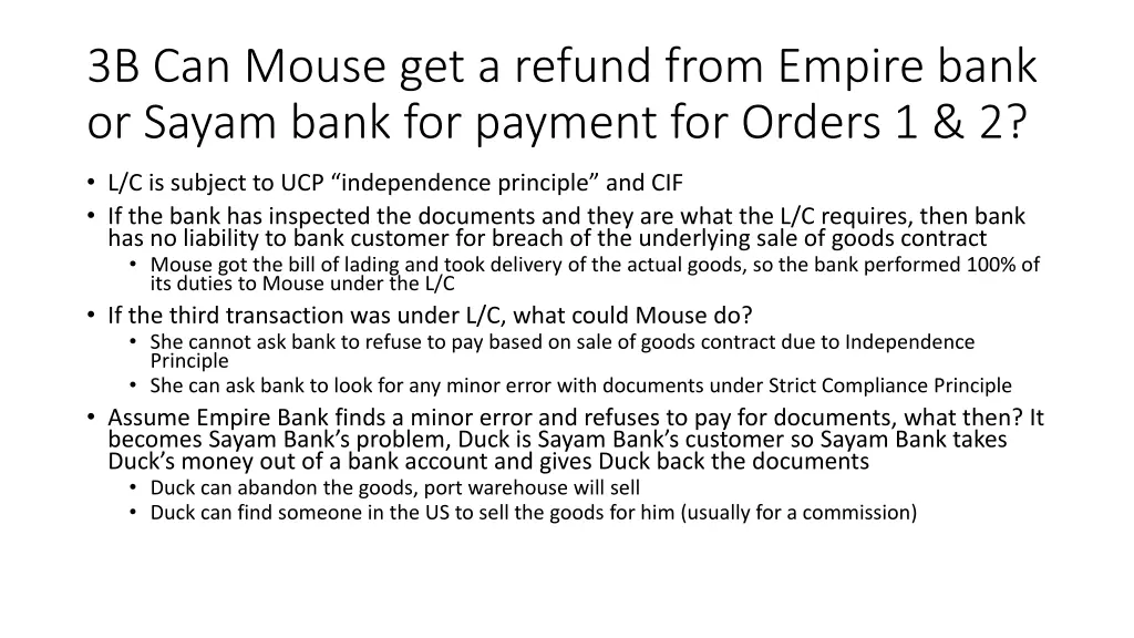 3b can mouse get a refund from empire bank