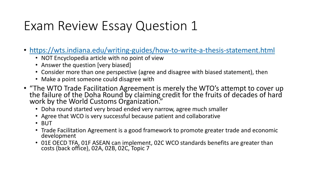 exam review essay question 1