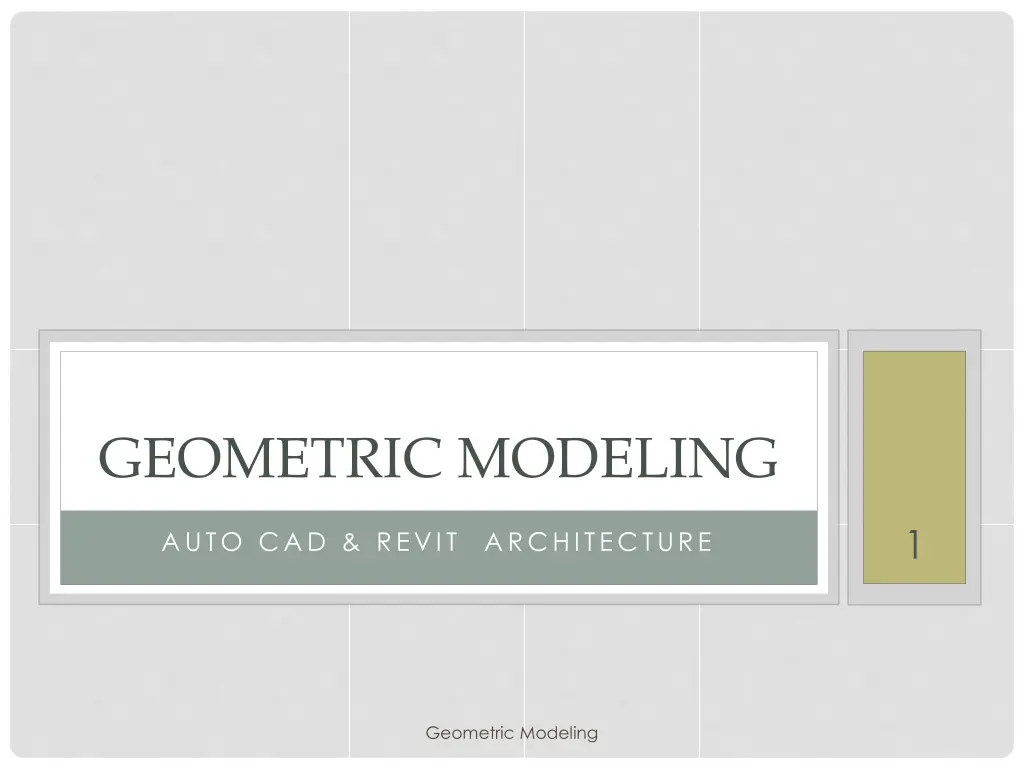 geometric modeling