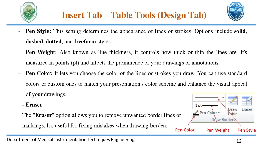 insert tab table tools design tab 6