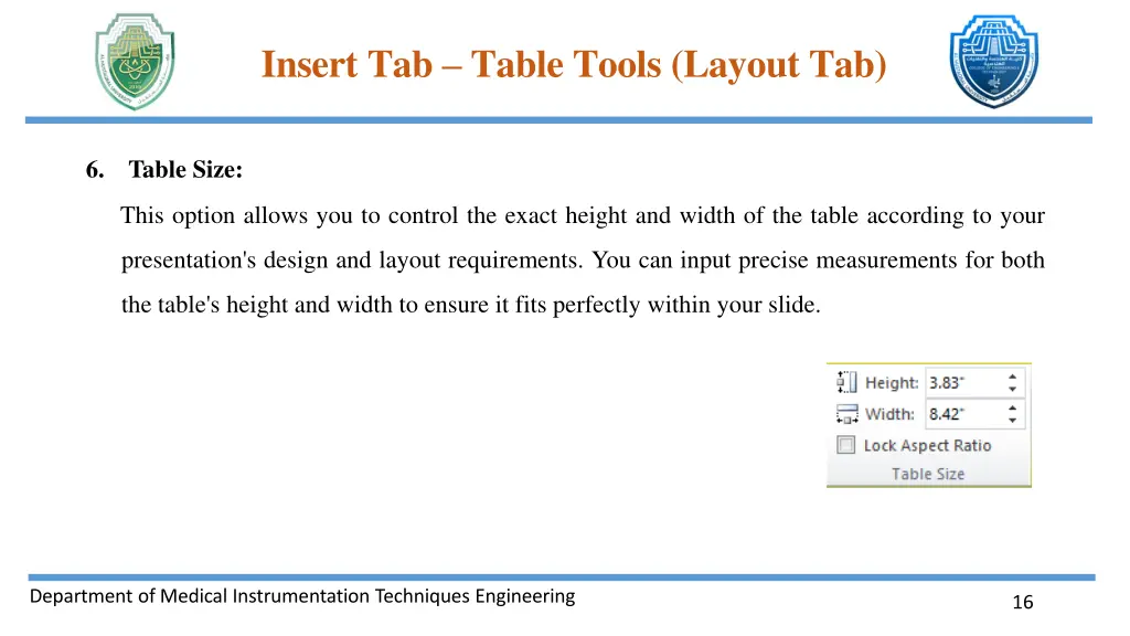 insert tab table tools layout tab 3