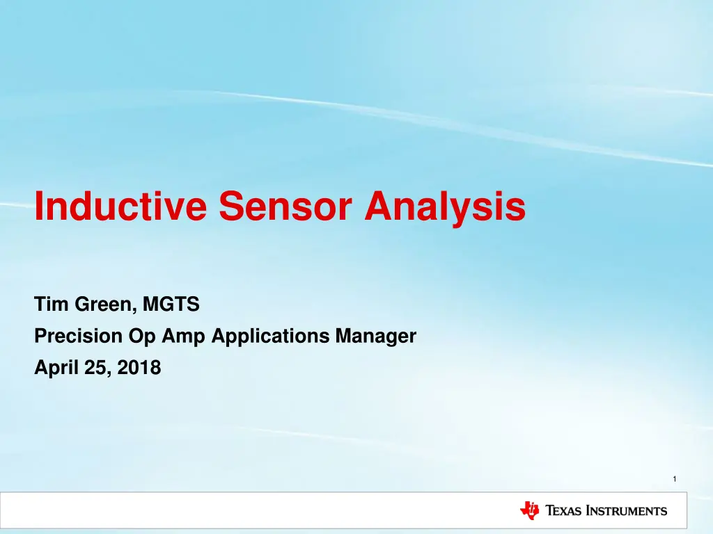 inductive sensor analysis