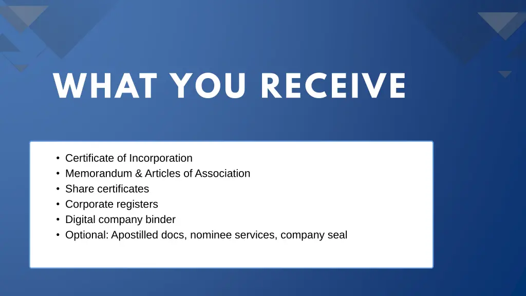what you receive