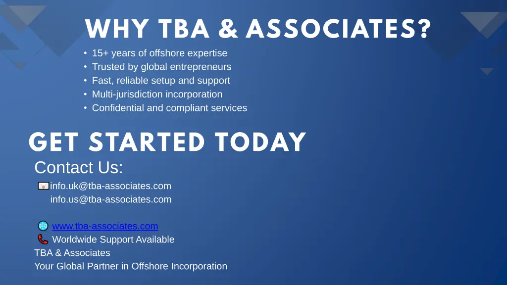 why tba associates 15 years of offshore expertise