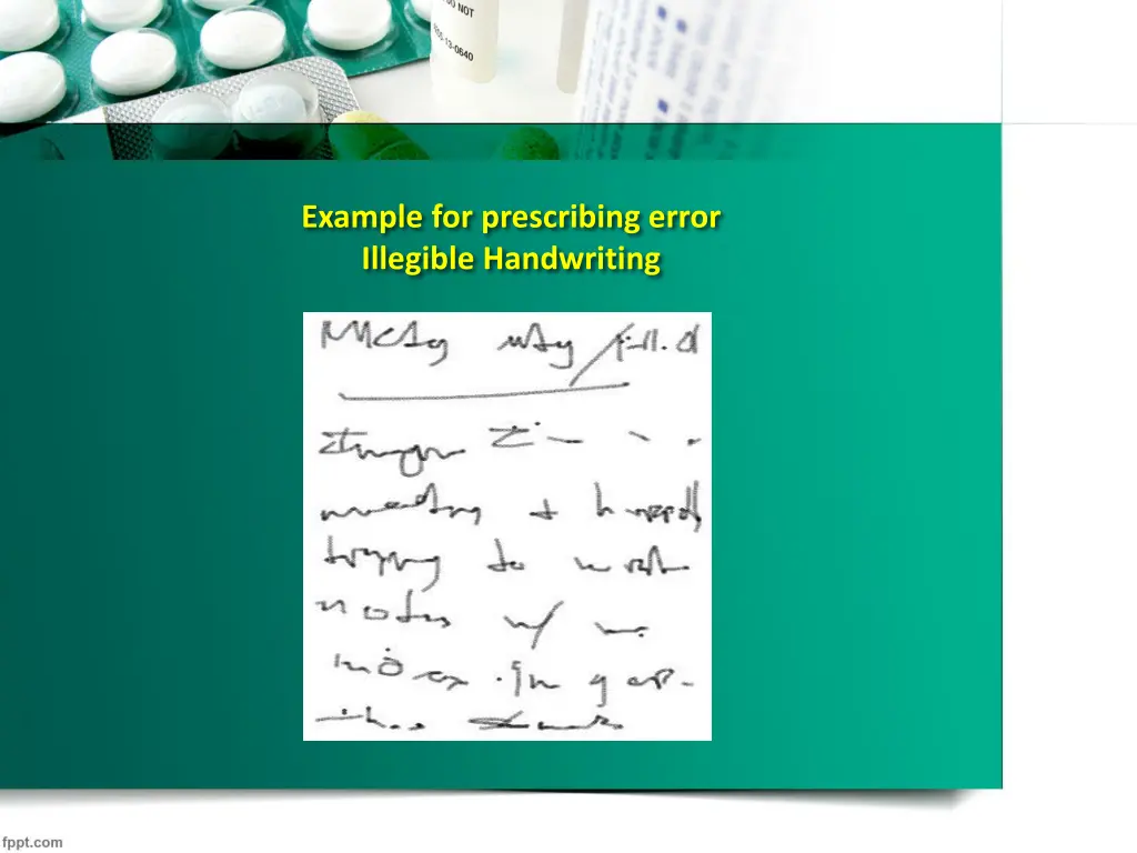 example for prescribing error illegible