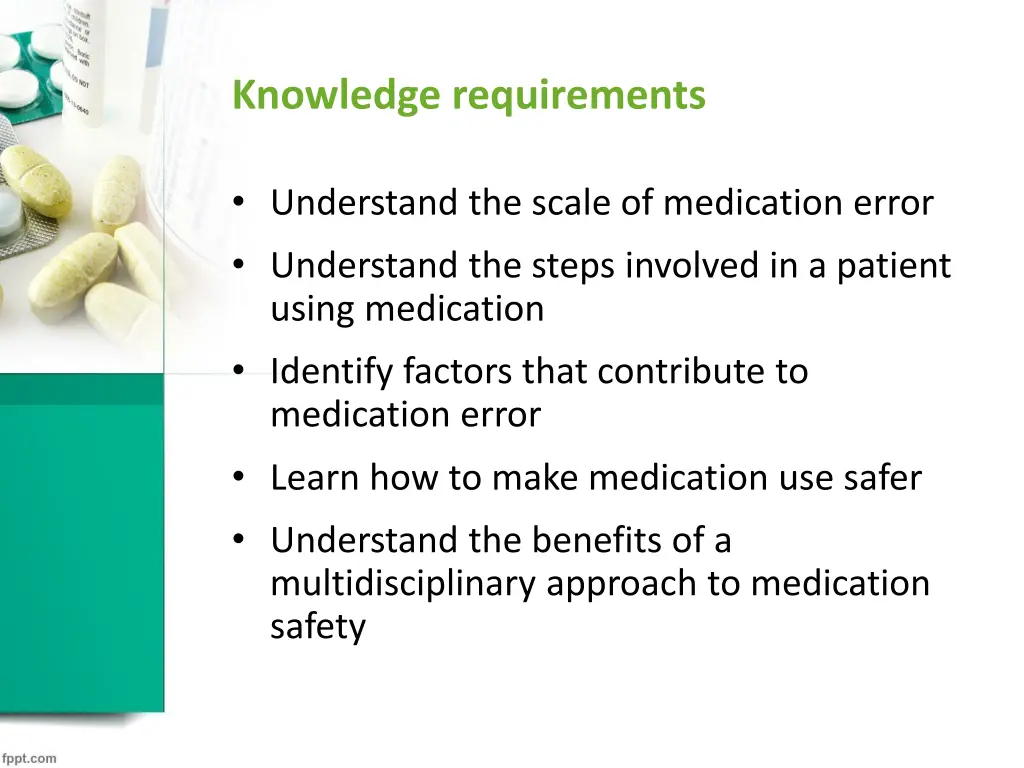 knowledge requirements