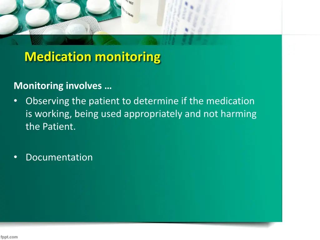 medication monitoring