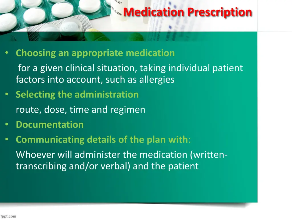 medication prescription