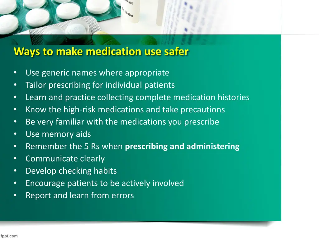 ways to make medication use safer