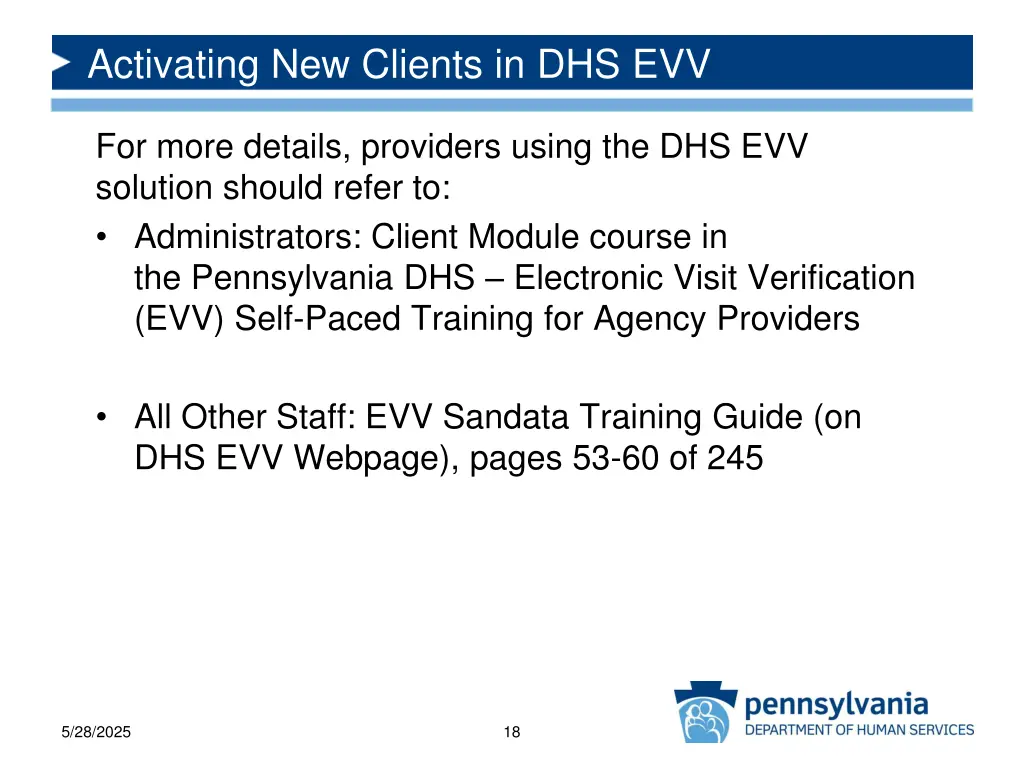 activating new clients in dhs evv 1