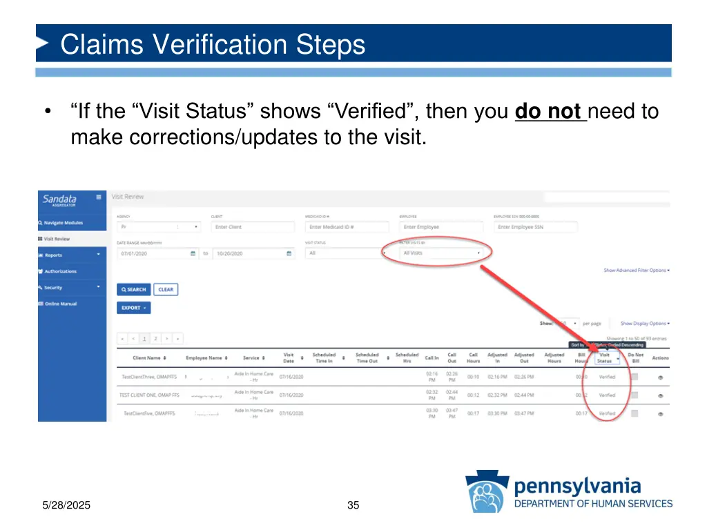 claims verification steps 5