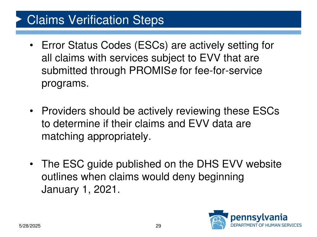 claims verification steps