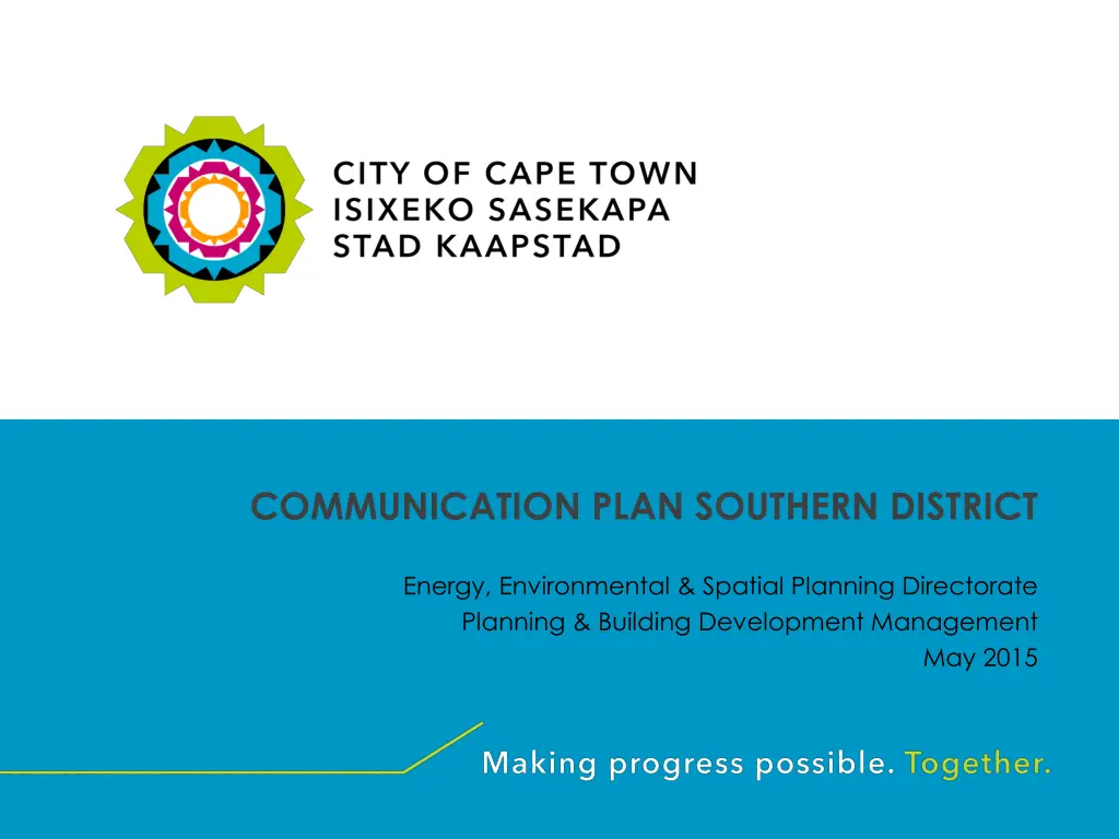 communication plan southern district