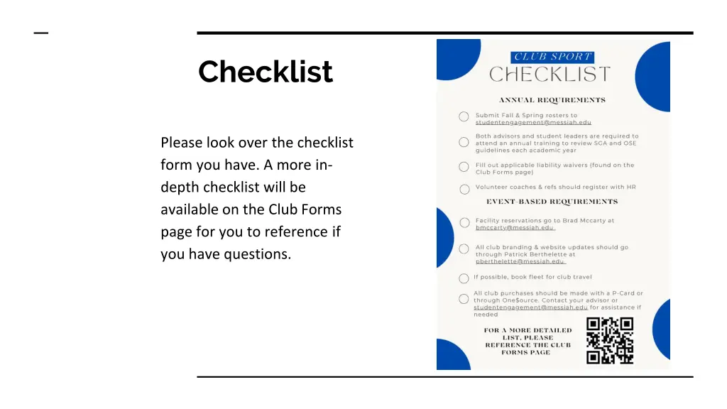 checklist