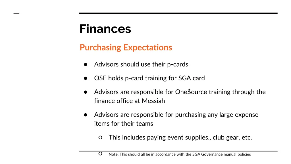 finances