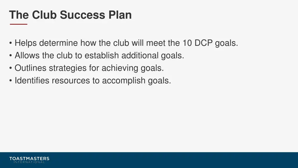 the club success plan