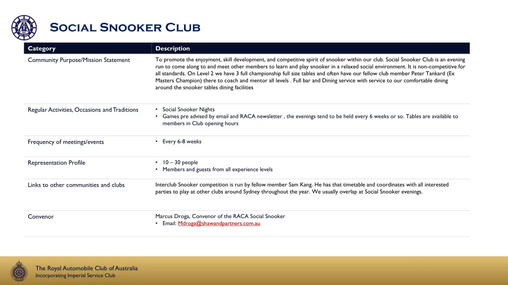 social snooker club