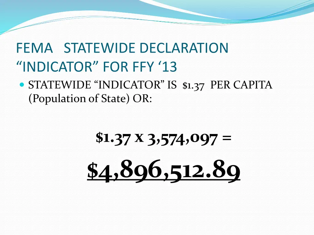 fema statewide declaration indicator