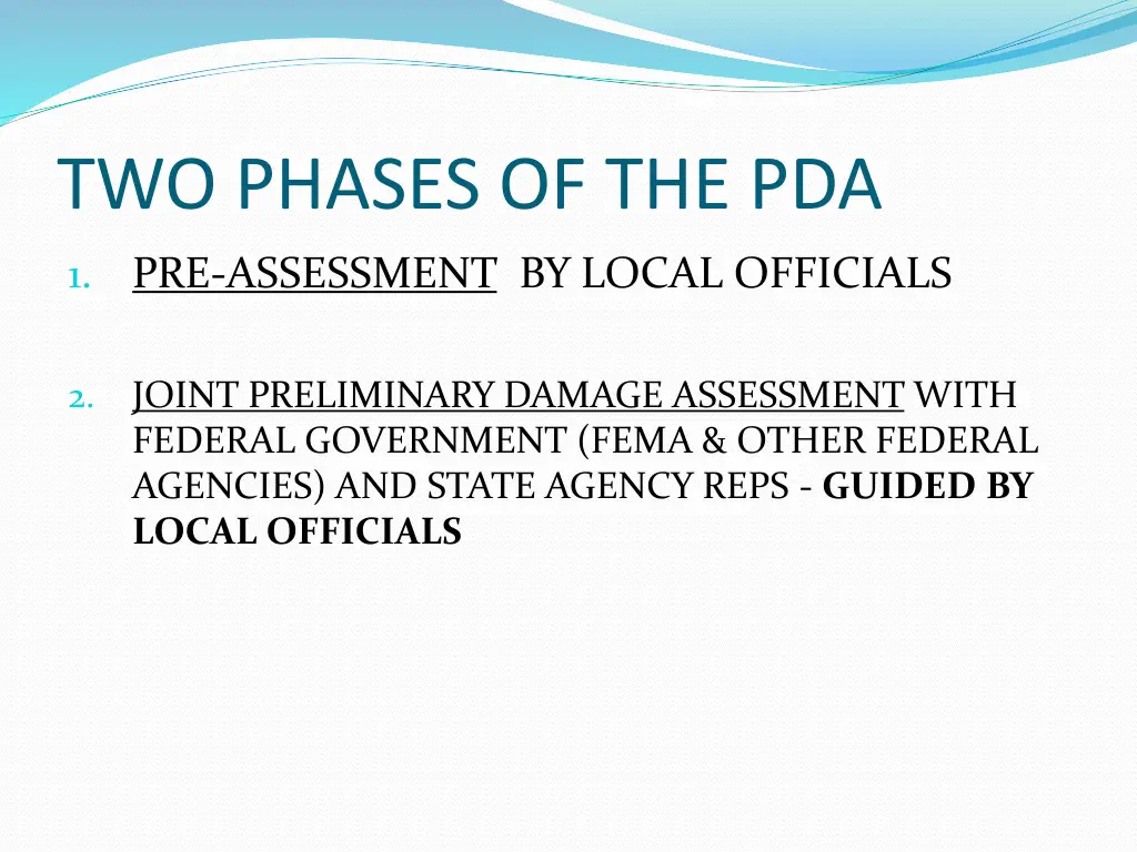 two phases of the pda