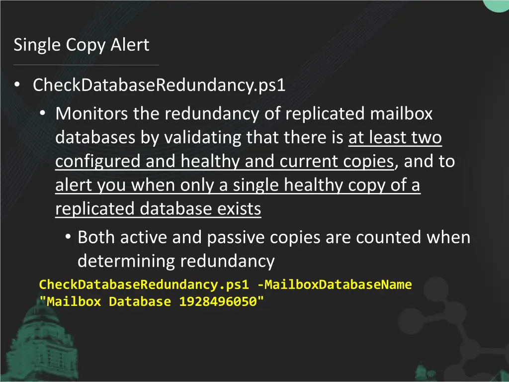 single copy alert 1