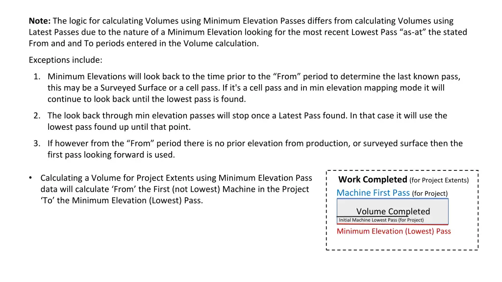 note the logic for calculating volumes using