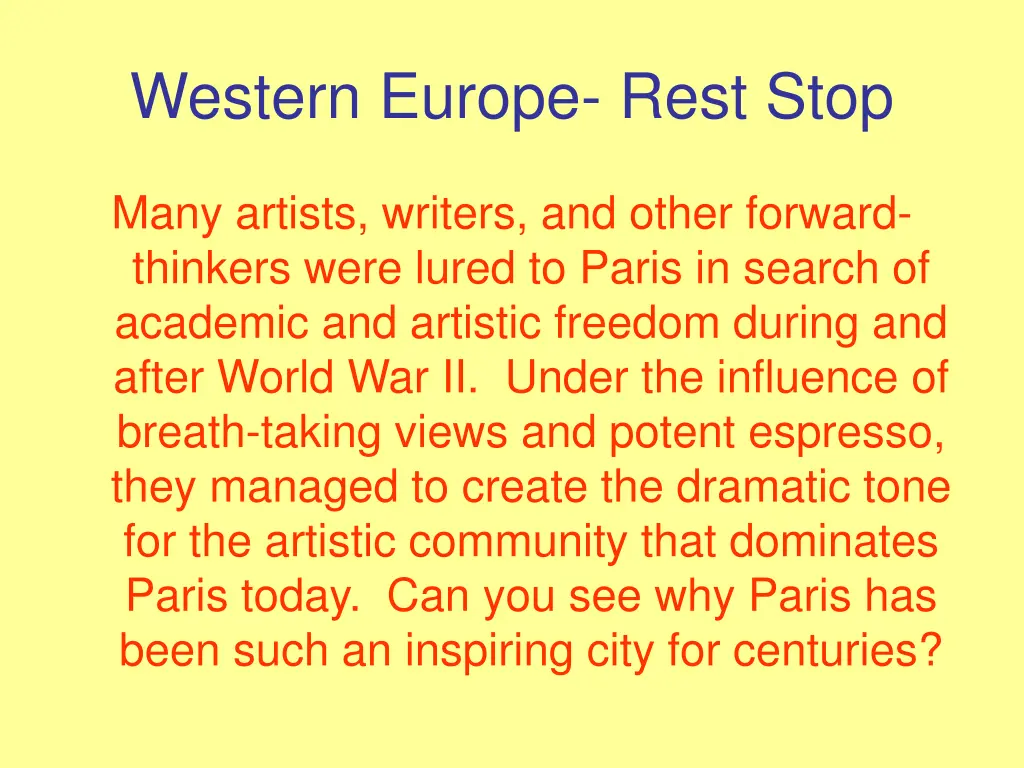 western europe rest stop 5