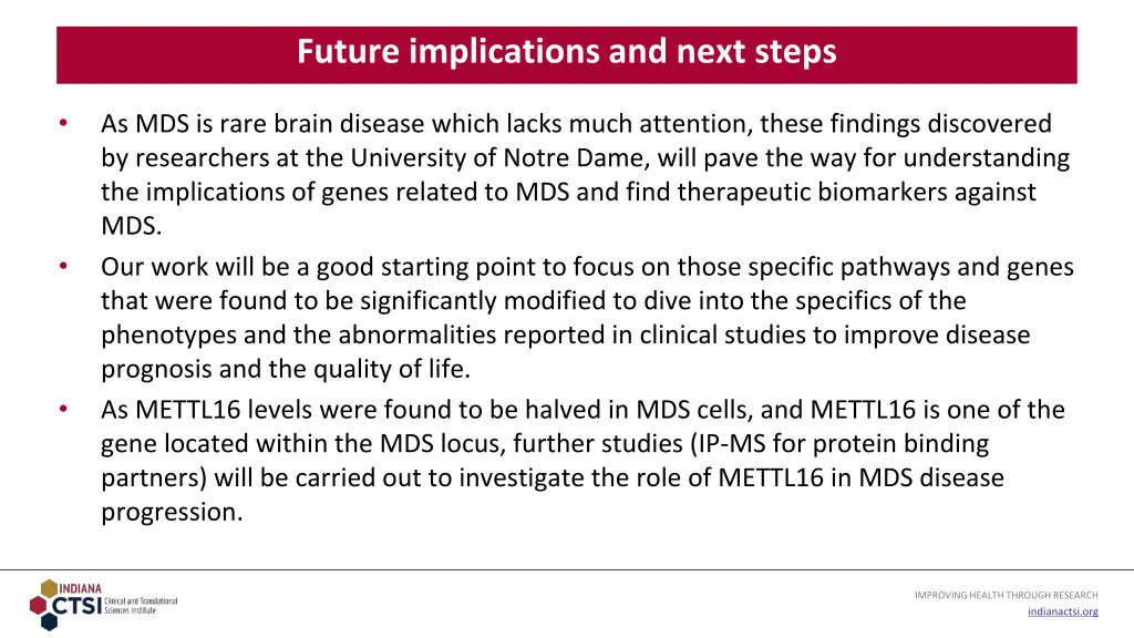 future implications and next steps