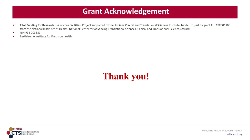 grant acknowledgement