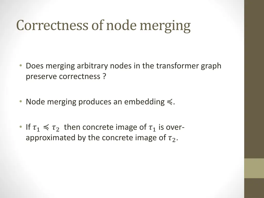 correctness of node merging