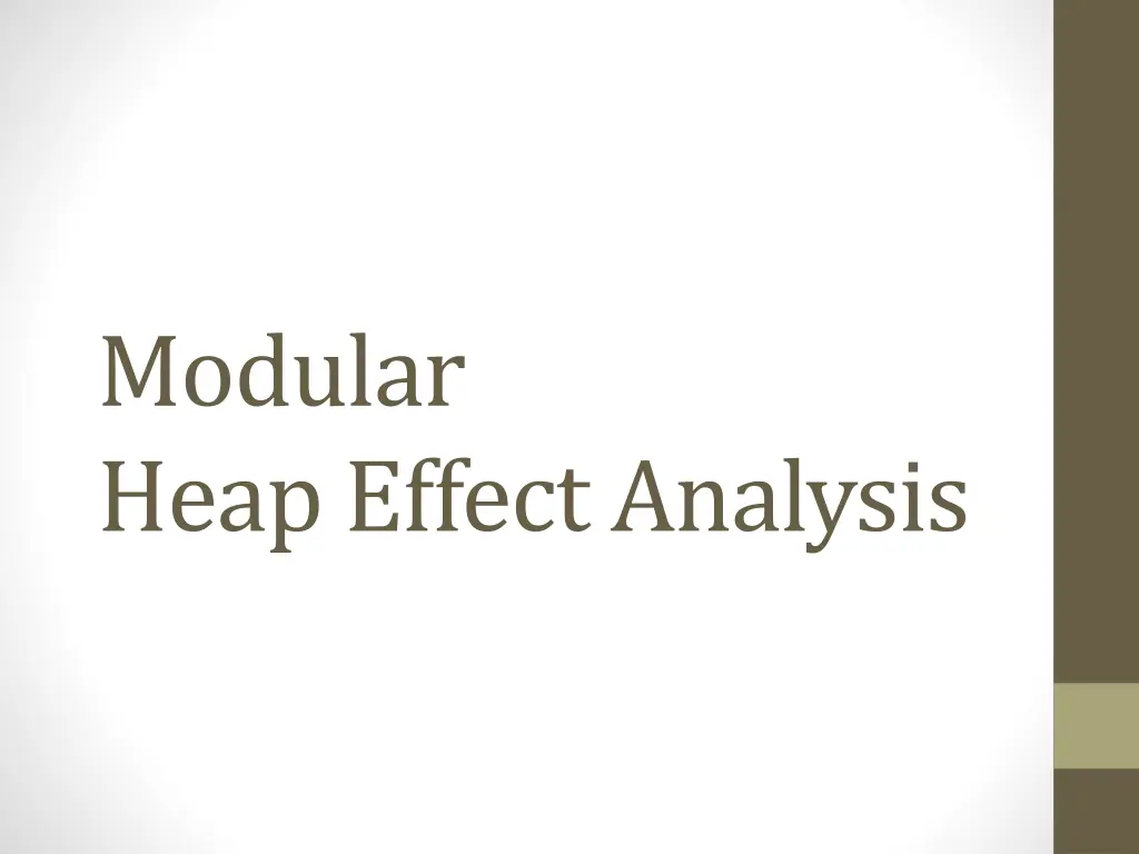 modular heap effect analysis