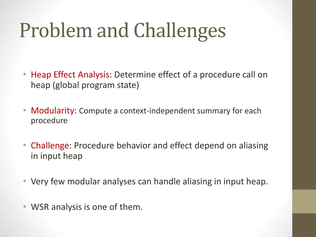 problem and challenges