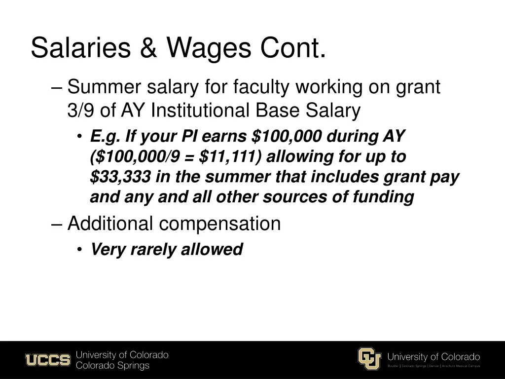 salaries wages cont
