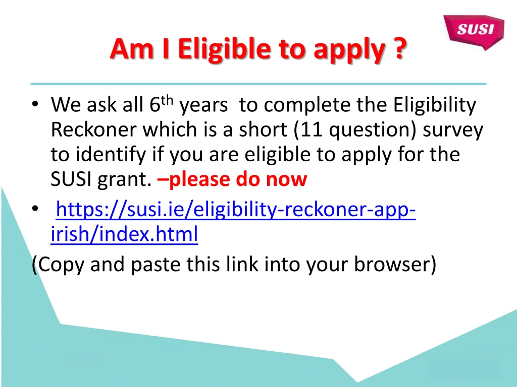 am i eligible to apply