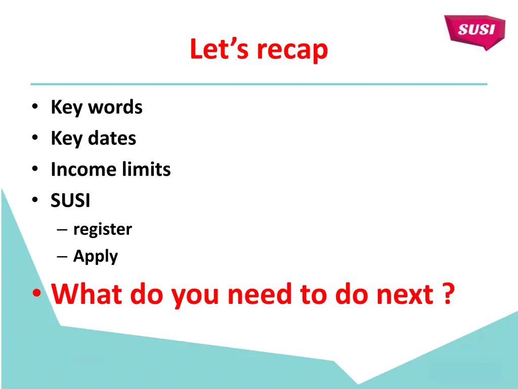 let s recap