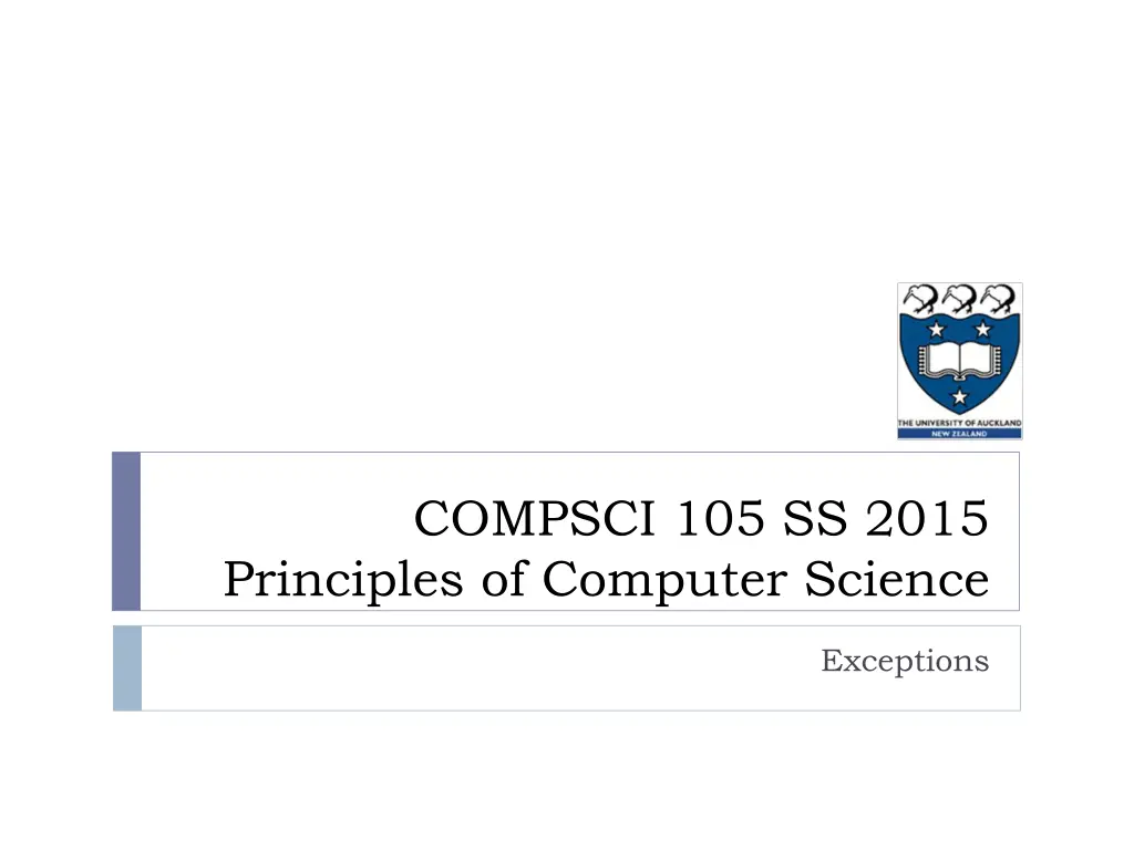compsci 105 ss 2015 principles of computer science