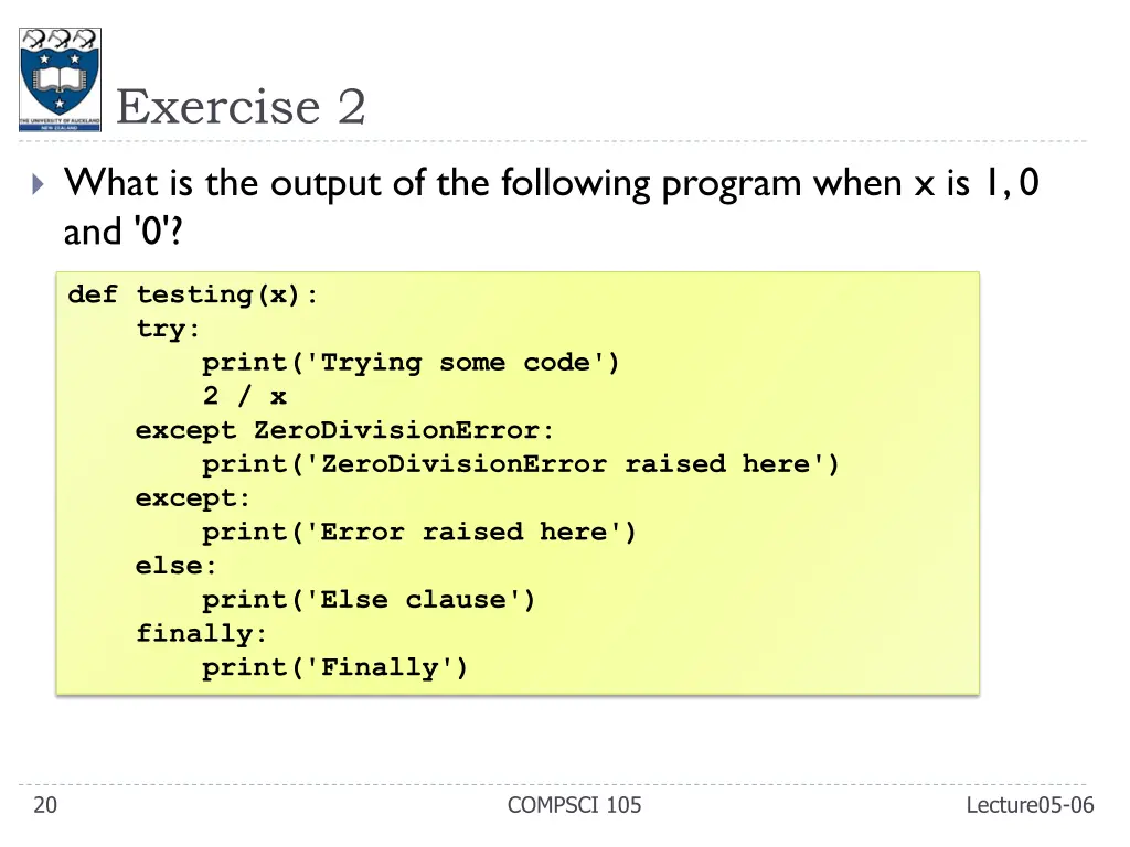 exercise 2