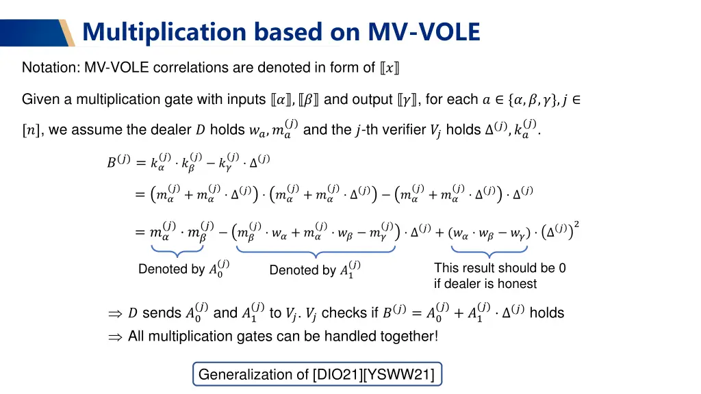 multiplication based on mv vole
